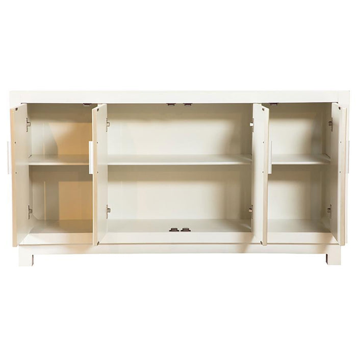 Voula - Rectangular 4-Door Accent Cabinet - White And Gold Unique Piece Furniture