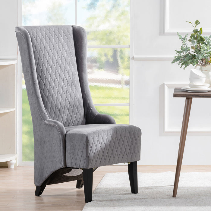 23.03" Wide Wing Back Chair, Side Chair For Living Room - Gray