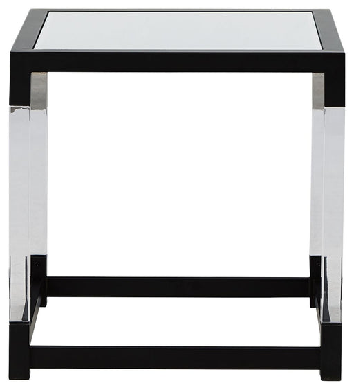 Nallynx - Metallic Gray - Square End Table Unique Piece Furniture