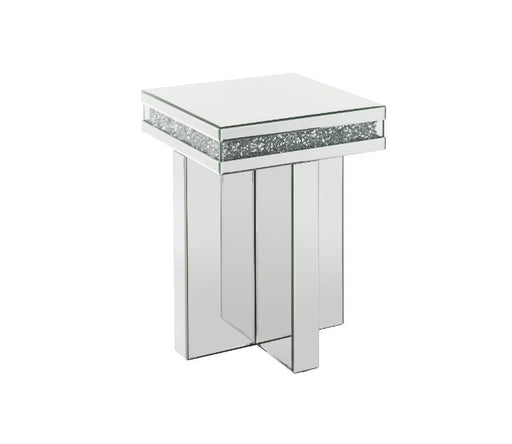 Noralie - End Table - Mirrored & Faux Diamonds - Wood - 24" Unique Piece Furniture