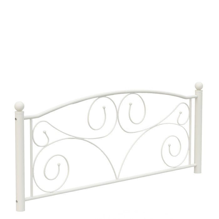 Full Size Unique Flower Sturdy System Metal Bed Frame With Headboard And Footboard