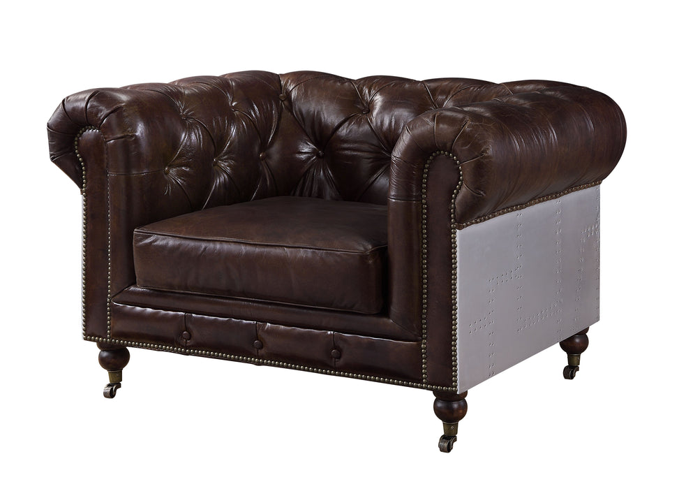 Aberdeen - Chair - Vintage Brown Top Grain Leather Unique Piece Furniture