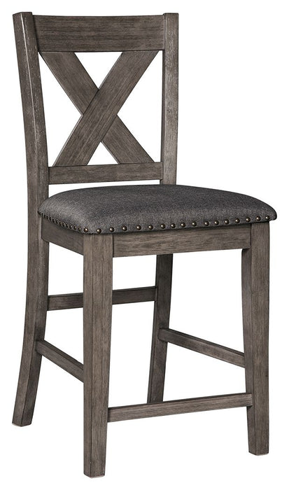 Caitbrook - Gray - Upholstered Barstool (Set of 2) Unique Piece Furniture