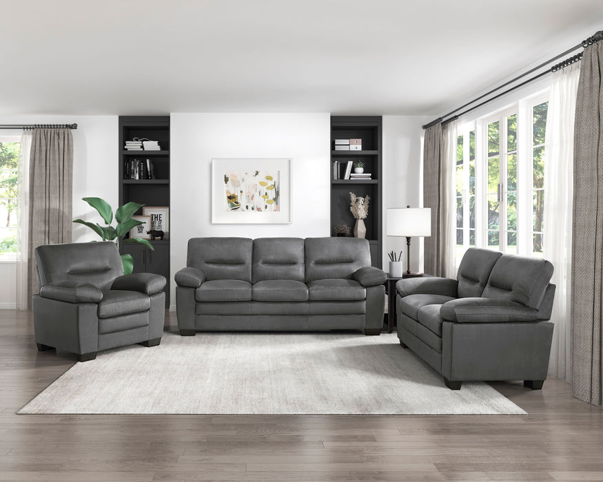 Modern Sleek Design Living Room Furniture 1 Piece Chair Dark Gray Fabric Upholstered Comfortable Plush Seating