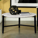 Tandi - Round Coffee Table Faux Marble - White And Black Unique Piece Furniture