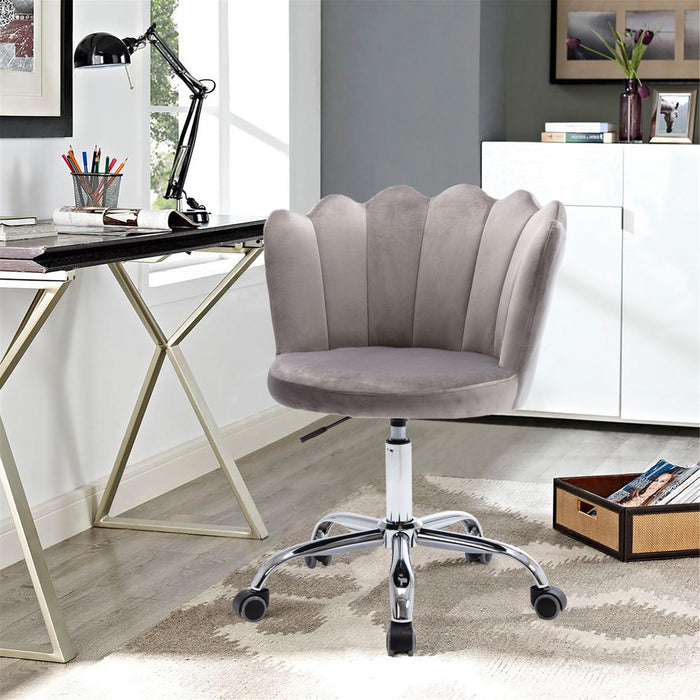 Coolmore Swivel Shell Chair For Living Room / Bed Room, Modern Leisure Office Chair Gray