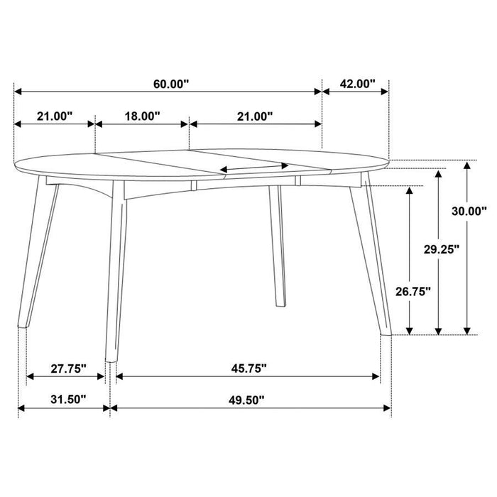 Jedda - Oval Dining Table - Dark Walnut Unique Piece Furniture