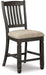 Tyler - Black / Grayish Brown - Upholstered Barstool (Set of 2) Unique Piece Furniture