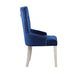Varian - Side Chair - Blue Fabric & Antique Platinum Unique Piece Furniture