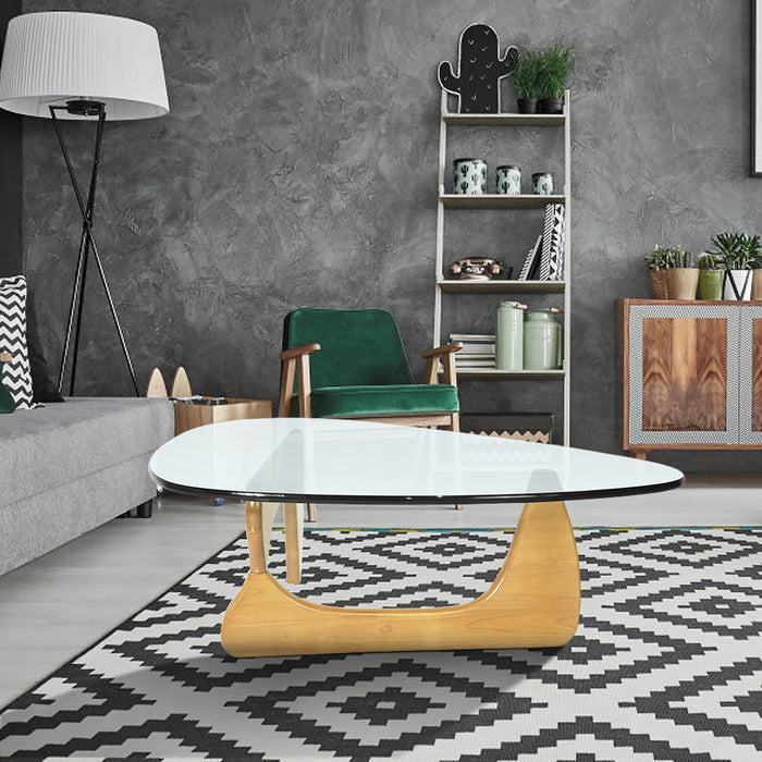 Home Modern Triangle Coffee Table - Natural