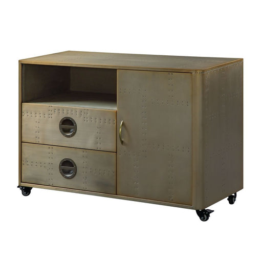 Jennavieve - Cabinet - Gold Aluminum Unique Piece Furniture