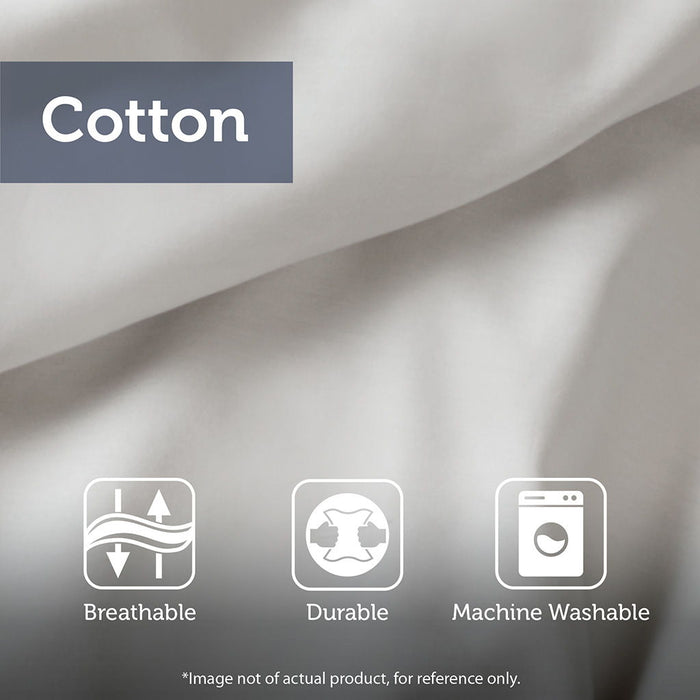 5 Piece Cotton Floral Comforter Set With Throw Pillows - Teal