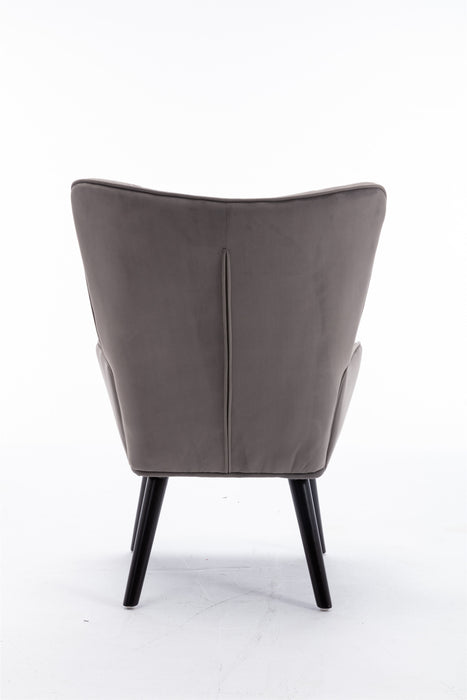 Coolmore Accent Chair / Bed Room, Modern Leisure Chair - Dark Gray