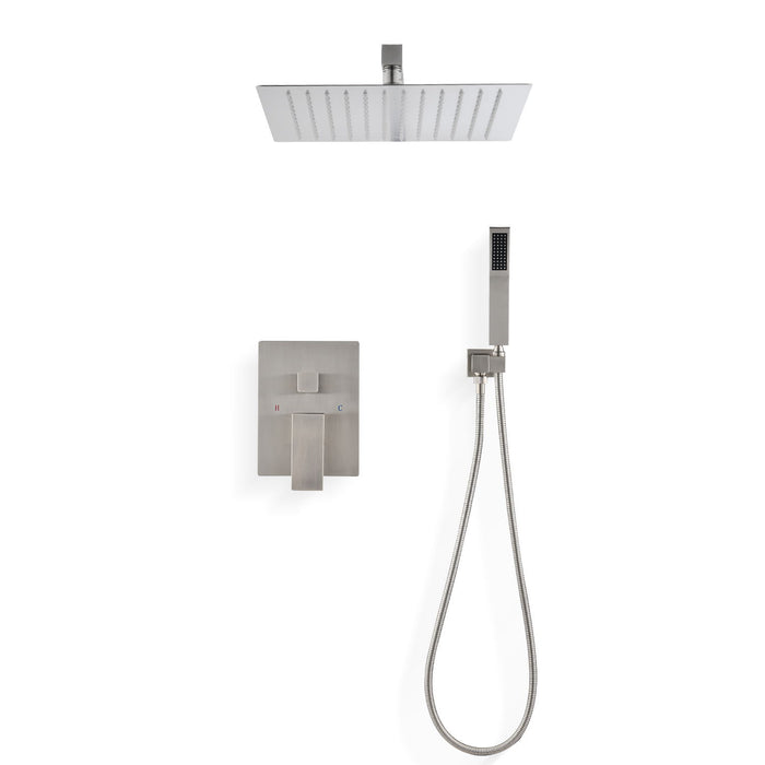 12" Rain Shower Head Systems Wall Mounted Shower - Gray