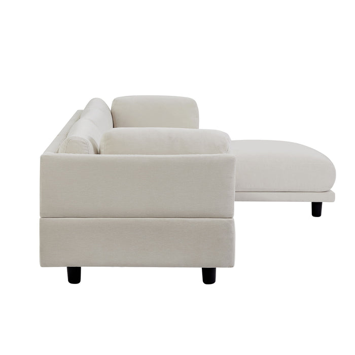 U_Style Upholstery Convertible Sectional Sofa, L Shaped Couch With Reversible Chaise