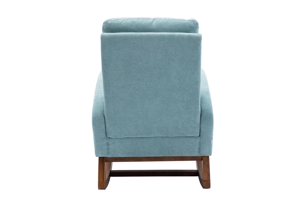 Coolmore Comfortable Rocking Chair - Light Blue - Fabric