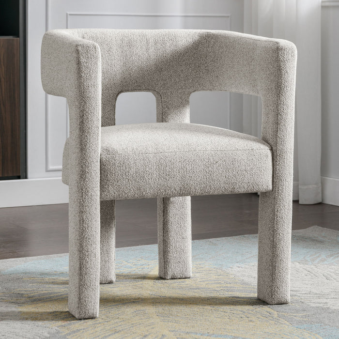 Contemporary Designed Fabric Upholstered Accent Chair Dining Chair For Living Room, Bedroom, Dining Room, Gray