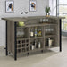 Bellemore - Bar Unit With Footrest - Gray Driftwood And Black Unique Piece Furniture