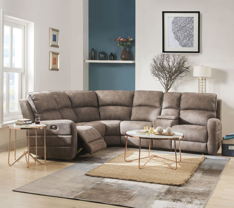 Olwen - Sectional Sofa - Mocha Nubuck Unique Piece Furniture