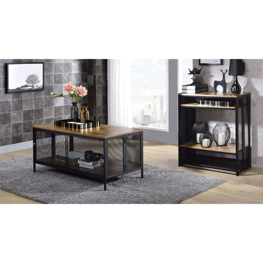 Winam - Coffee Table - Antique Oak & Black Unique Piece Furniture