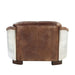 Brancaster - Loveseat - Retro Brown Top Grain Leather & Aluminum Unique Piece Furniture
