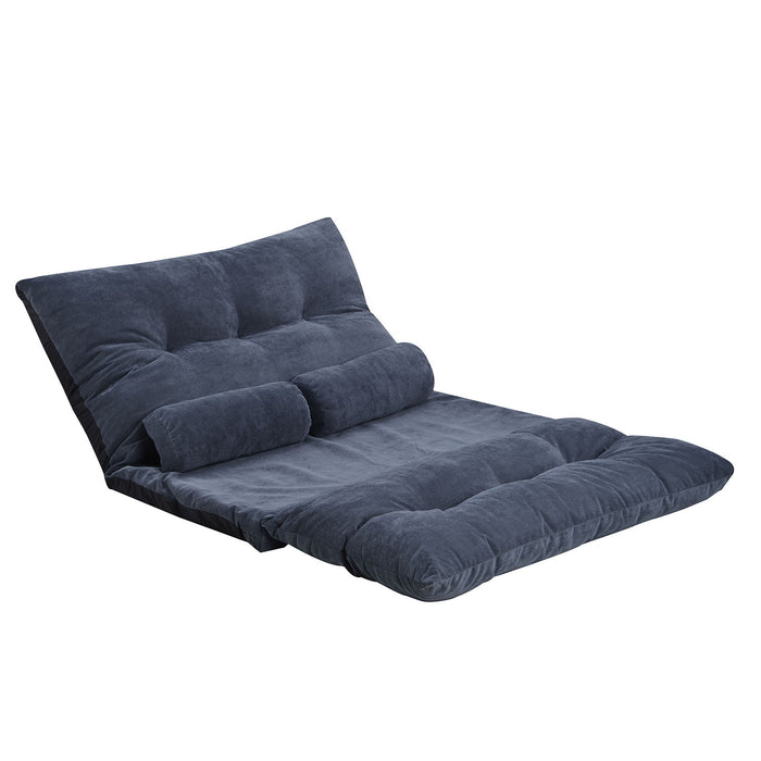 Orisfur. Lazy Sofa Adjustable Folding Futon Sofa, Video Gaming Sofa With 2 Pillows