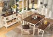 Whitesburg - Brown / Cottage White - Rectangular Dining Room Table Unique Piece Furniture