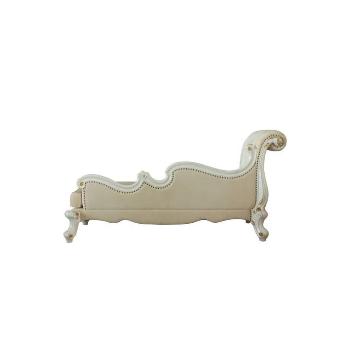 Picardy - Chaise - Antique Pearl & Fabric Unique Piece Furniture