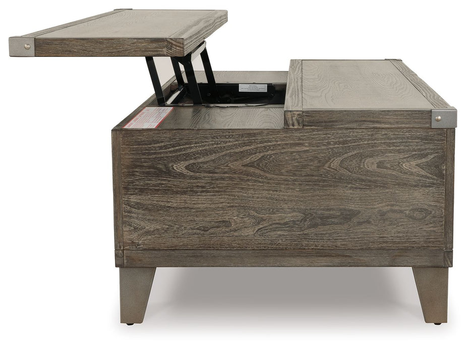 Chazney - Rustic Brown - Lift Top Cocktail Table Unique Piece Furniture