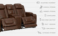 Backtrack - Chocolate - Pwr Rec Loveseat/Con/Adj Hdrst Unique Piece Furniture