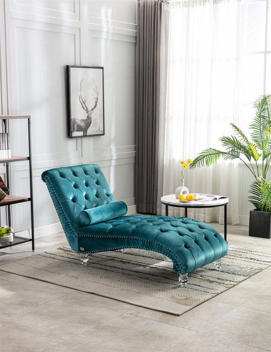 Coomore Leisure Concubine Sofa With Acrylic Feet - Teal