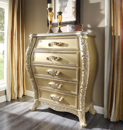 Cabriole - Chest - Gold Finish Unique Piece Furniture