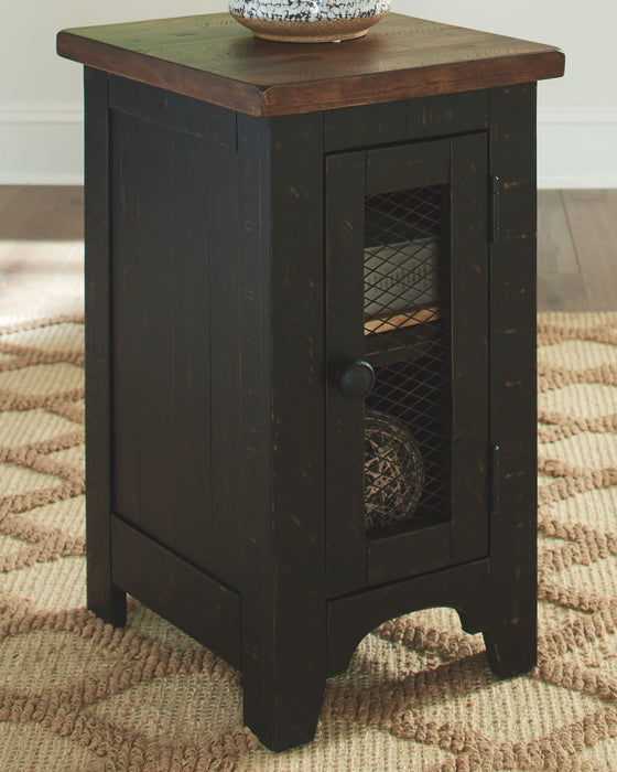 Valebeck - Black / Brown - Chair Side End Table Unique Piece Furniture