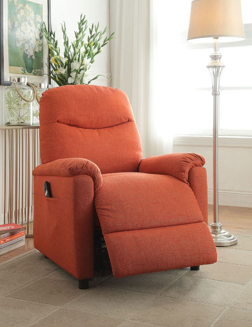Catina - Recliner - Orange Fabric Unique Piece Furniture