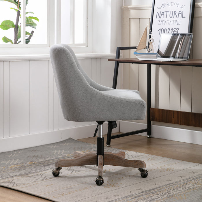 Coolmore Swivel Shell Chair For Living Room / Modern Leisure Office Chair - Gray