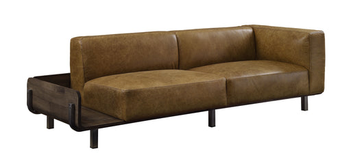 Blanca - Sofa - Chestnut Top Grain Leather & Rustic Oak Unique Piece Furniture