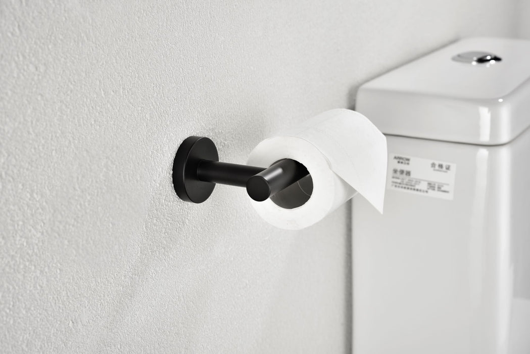 Toilet Paper Holder For Bathroom 2 Pack Tissue Holder Dispenser Rustproof Toilet Roll Holder Wall Mount Matte Black