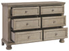 Lettner - Light Gray - Dresser - 6-drawers Unique Piece Furniture