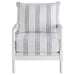 Blanchett - Upholstered Accent Chair With Spindle Accent - White And Navy Unique Piece Furniture