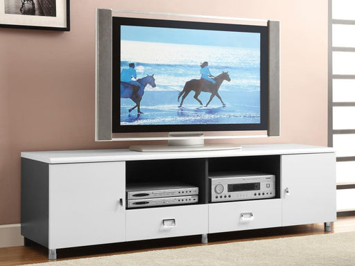 Burkett - 2-Drawer TV Console - White And Gray Unique Piece Furniture