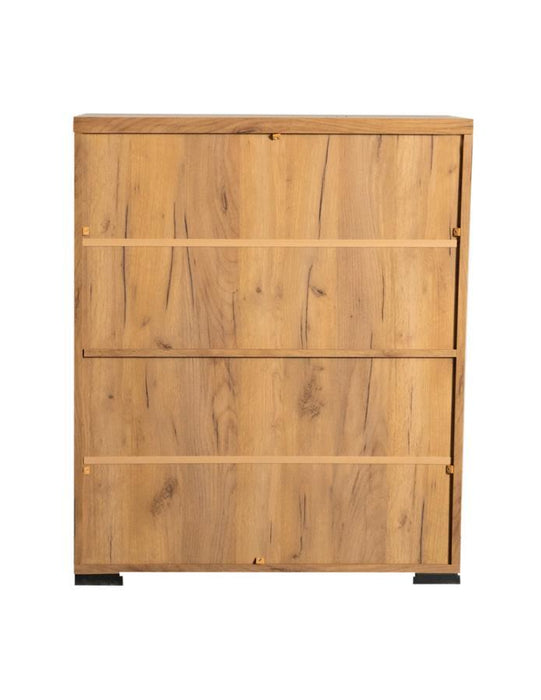 Bristol - Metal Mesh Door Accent Cabinet - Golden Oak Unique Piece Furniture