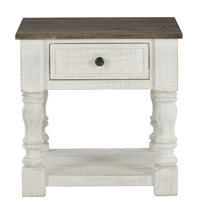 Havalance - White / Gray - Square End Table Unique Piece Furniture