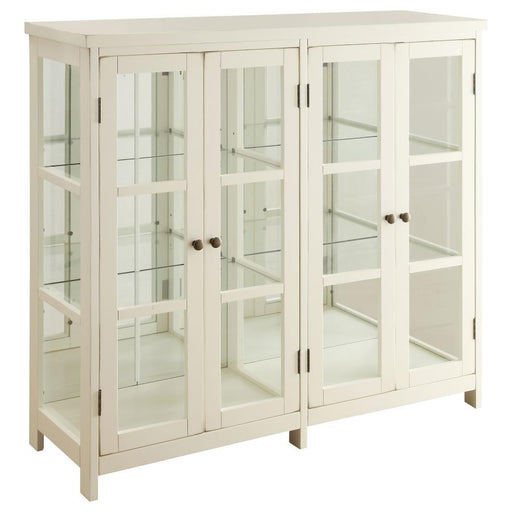 Sable - 4-Door Display Accent Cabinet - White Unique Piece Furniture