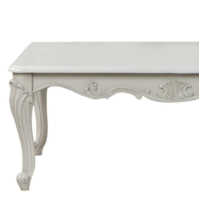 Tuscan Traditional Style Coffee Table Made With Wood In Silver