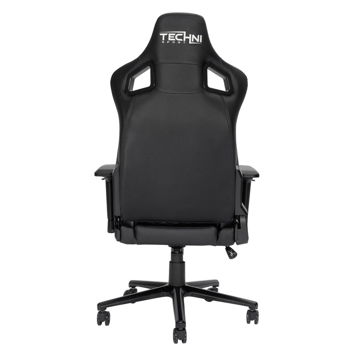 Techni Sport Ergonomic High Back Racer Style Pc Gaming Chair, Black