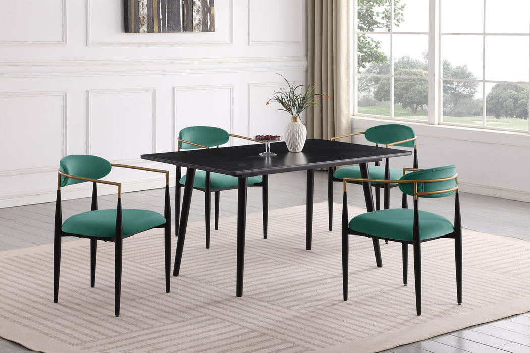 Modern Contemporary Dining Table 1 Piece Black Sintered Stone Table Stylish Dining Furniture