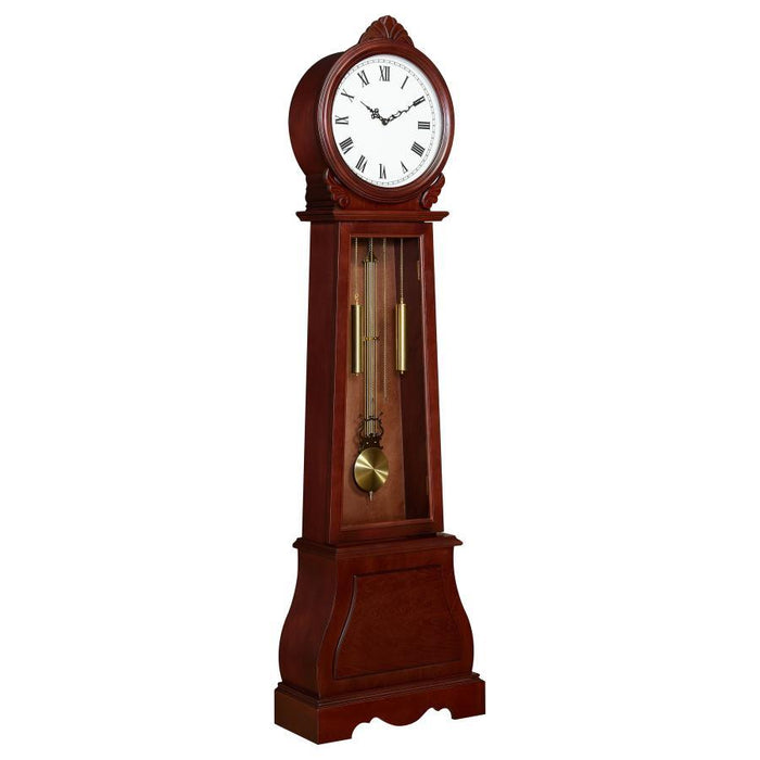 Narcissa - Grandfather Clock With Chime - Brown Red Unique Piece Furniture