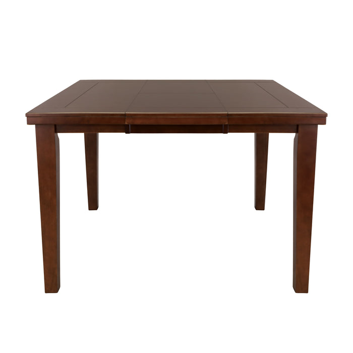 Contemporary Style Dark Oak Finish 1 Piece Counter Height Table With Self-Storing Butterfly Leaf Dining Room Furniture