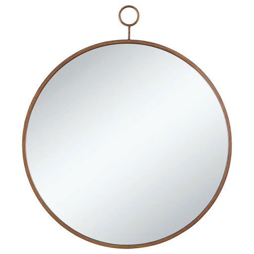 Eulaina - Round Mirror - Gold Unique Piece Furniture
