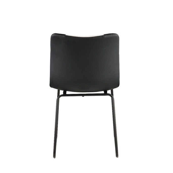 Muscari Accent Chair - Black/White PU & Black Unique Piece Furniture